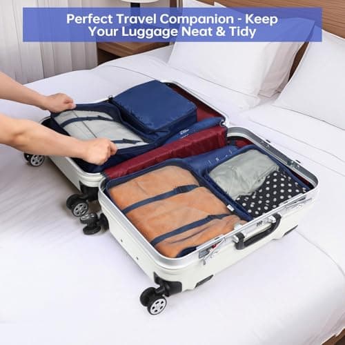 7-Piece Packing Cube Set for Suitcases, Waterproof Travel Organizer Bags for Clothes, Shoes, Cosmetics & Accessories, Lightweight Luggage Organizer Set for Travel, Business Trips & Vacation — view 6