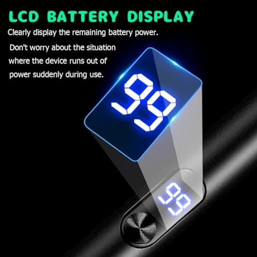 Rechargeable Nose Hair Trimmer for Men and Women with LCD Battery Display Painless USB Nose Trimmer, Ear and Nose Clipper, Facial Hair Removal, Easy to Clean, Dual Edge Blades — view 2