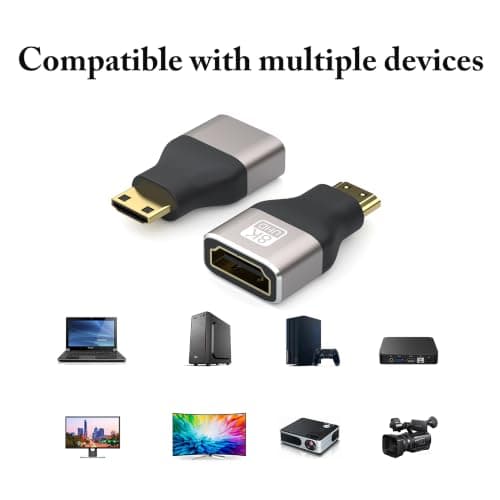 8K Mini Digital AV Male to Standard Female Adapter, Type C to A, 2Pack — view 3