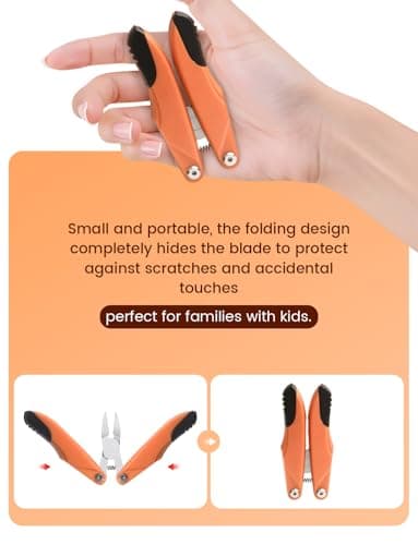 Houdian Foldable Toenail Clippers 3-in-1,Multifunction Portable Travel Toenail Trimmer, Paronychia Thick Toenail Ingrown Toenails Nails Cutter for Seniors, Men, Women & Pets — view 3