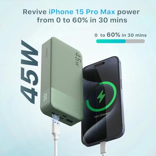 NOBIS Power Bank Fast Charging 45W 20000mAh Portable Charger — view 2