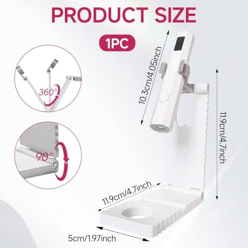 UV Lamp for Gel Nails Mini UV Handheld with Stand 20/60S UV Light Dryer — view 2