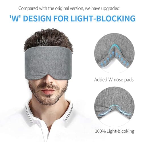 FRESHME Handmade Cotton Sleep Mask Upgrade Light Blocking Sleeping Eye Mask — view 2