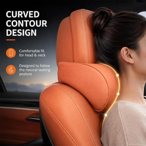 Universal Memory Foam Car Headrest Neck Pillow for Most Cars SUV (C) — view 2