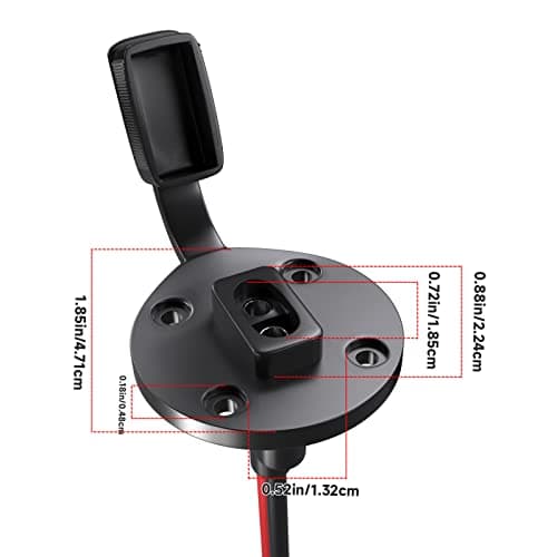 Cleqee SAE Power Socket Sidewall Port for Solar Generator Battery Charger — view 2