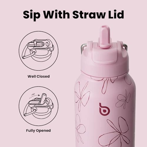 BOTTLE BOTTLE Insulated Water Bottle 950ml Stainless Steel with Straw and Pill Box — view 3