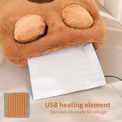 Zogxyc Heated Foot Warmers, 2 in 1 Capybara USB Foot Warmer Hand Warmer — view 4