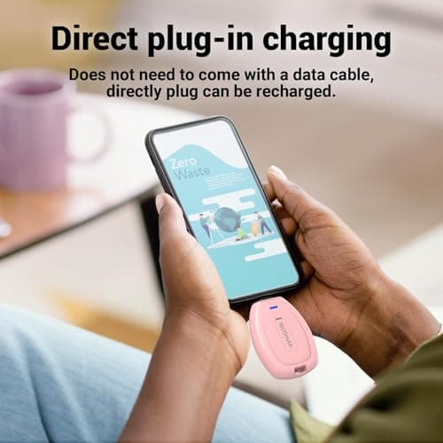 Keychain Portable Charger for Android, 2 Pack USB C 1600mAh Mini Power Emergency Pod Compatible with iPhone 17/16,Ultra-Compact External Fast Charging Android, Mini Type-C Power Banks — view 2