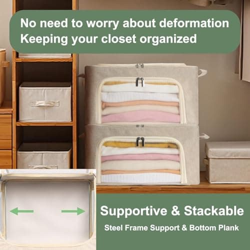 Cashmere Sweater Storage Bag 24L, 2 Pack Breathable Protection Pouch with Cedar Wood Balls, Moth Proof for Woolens, Stackable Closet Organiser — view 6