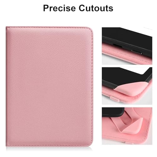 HoYiXi Universal Case for 6 inch Kindle eReader Compatible with Paperwhite(2025/2018)/PocketBook and Tolino/Kobo Clara HD,6" eReader Protective Case Cover Elastic rope,Pink — view 5