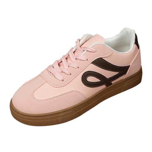 Women's Walking Shoes, Lightweight Mesh Upper, Contoured Cushioned Sole (Pink,6)