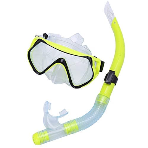 Naroote Adult Snorkeling Mask with Oversize Lens (Yellow) — view 2