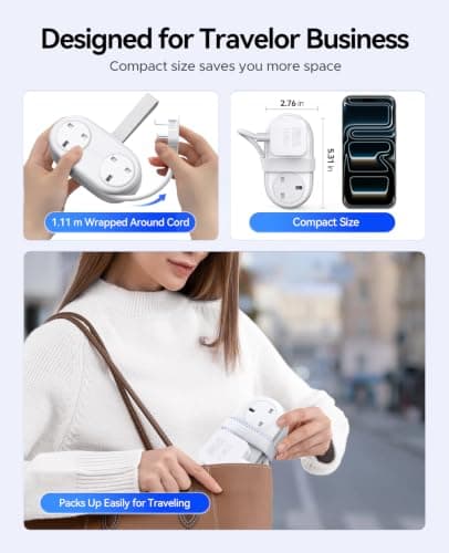 ORICO PD 20W Extension Lead 1.11M with 3 USB Slots (1 USB C) White, AP3PRO — view 4