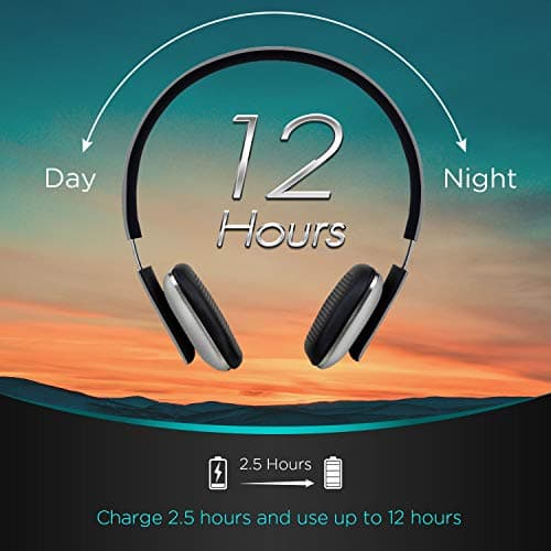 August EP636S Bluetooth 5.3 Wireless On-Ear Headphone with NFC & Microphone — view 5