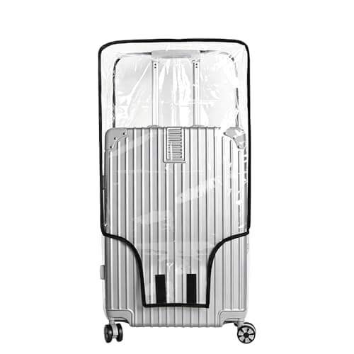 Yunmoli Clear Luggage Cover 20 Inch, Heavy Duty PVC Transparent Suitcase Protector, Waterproof & Dustproof Cabin Case Sleeve, Scratch-Resistant Travel Accessories