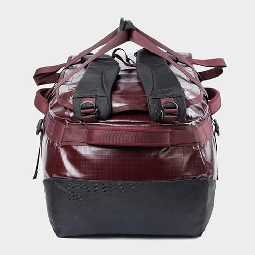OEX Ballistic Ultra Duffel Bag, 65L, Polyester Ripstop with TPU Coating, for Travel and Outdoor Use, Adjustable Detachable Shoulder Straps, 64x27x30cm (Red, 65 Litre) — view 4