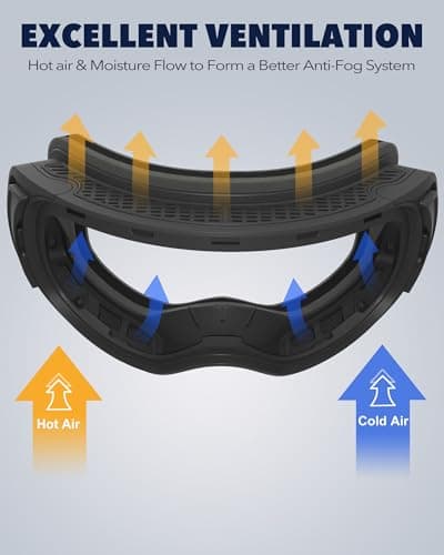 Findway Ski Goggles,Snowboard Goggles for Men Womens Ladies Over Glasses OTG, Magnetic Interchangeable Spherical Lens,Anti-fog 100% UV Protection, Anti-glare Goggles for Skiing Snowboarding — view 4