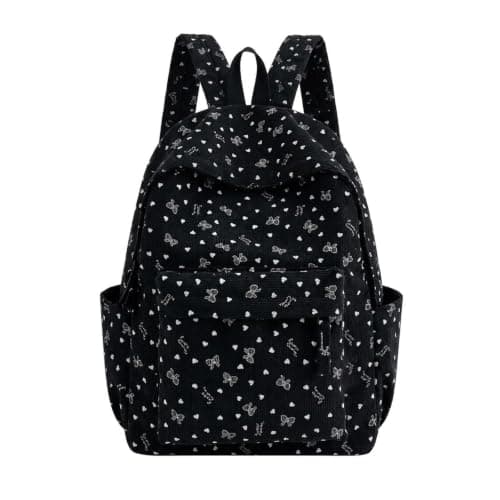 Girls Corduroy School Backpack Lightweight Casual Tote for Winter Laptop,Soft Corduroy | Lightweight Design | Laptop Compatible | Winter Casual Style | Shoulder Tote