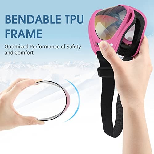 Vatefery Ski Goggles - Anti-glare, Anti-fog Snowboarding & Skiing Goggles 2-Pack for Men, Women, Kids & Youth — view 4