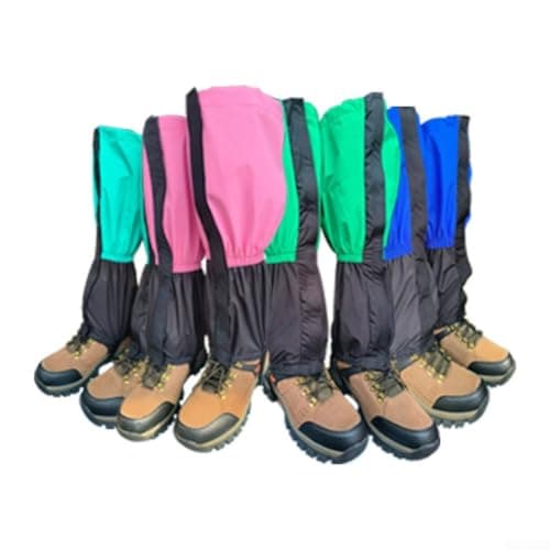 Hiking Gaiters, Outdoor Trekking Leg Warmers for Winter, Snowproof Waterproof Sandproof Shoe Covers for Adult Travel Gear(Teal) — view 3