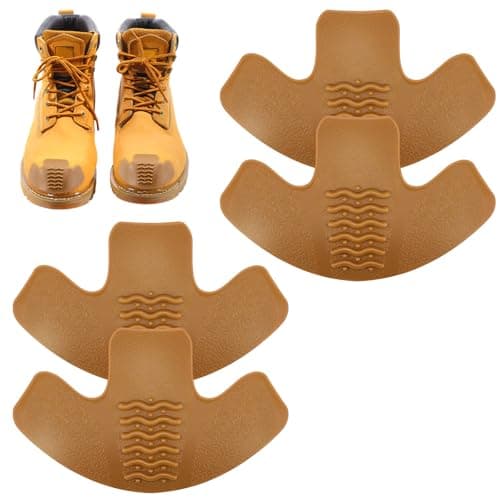 Bencailor Boot Toe Protectors Work Boot Guards Shoe Toe Cap Work Shoe Cover for Spring Hiking Climbing Guards(Brown,4 Pcs)
