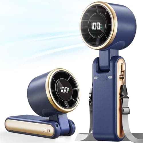 Bearwind Portable Handheld Turbo Fan, 5-Speed High Airflow, 4000mAh Battery