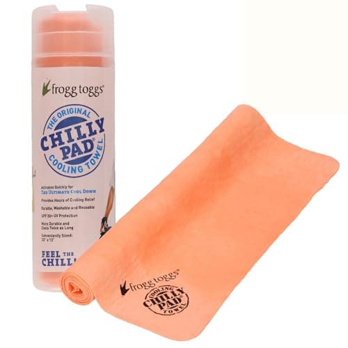 FROGG TOGGS unisex adult Original Towel, Longer than Microfiber Towels, Biodegradable Chilly Pad Instant Cooling Towel Perfect For Use Anytime You Sweat 33x13, Hivis Orange, 33x13 US
