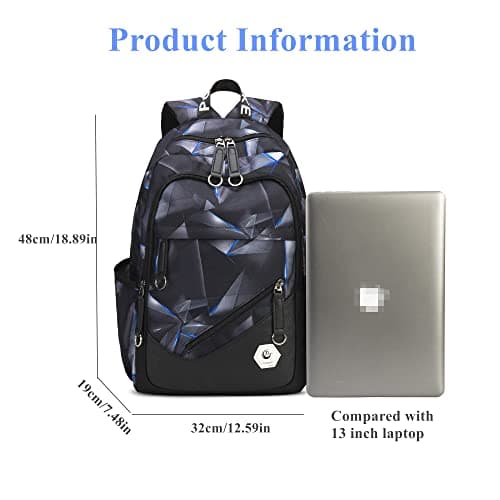 Bansusu Laser-Pint Childrens Backpacks for Boys Secondary School Bag with USB Charger, Primary Elementary Boys Rucksack — view 4