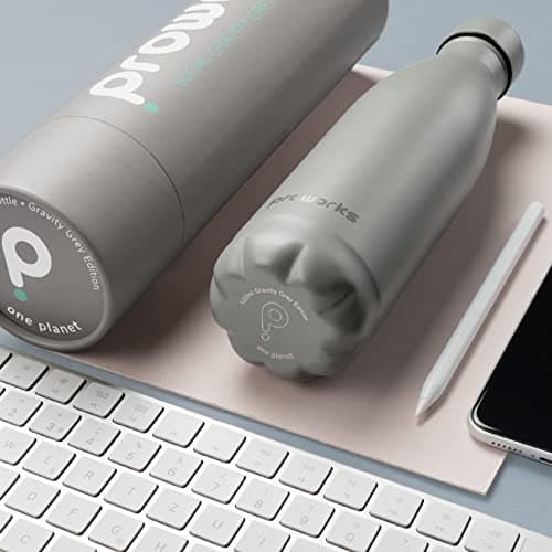 Proworks Performance Stainless Steel Sports Water Bottle | Double Insulated Vacuum Flask for 12 Hours Hot & 24 Hours Cold Drinks - Great for Home, Work, Gym & Travel - 500ml - BPA Free – Slate Grey — view 3
