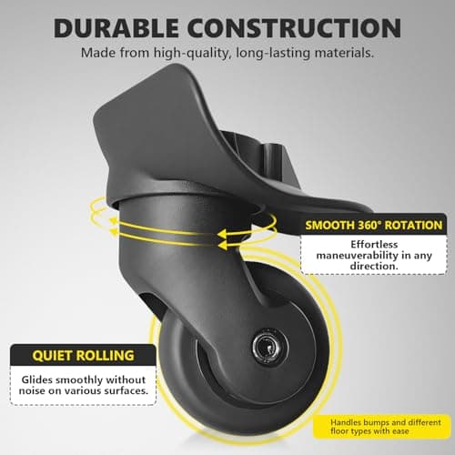 Luggage Wheels Replacement Wheel for Luggage Suitcase Repair 360° Rotating Suitcase Replacement Wheels with 4 Mounting Holes BH044 — view 4