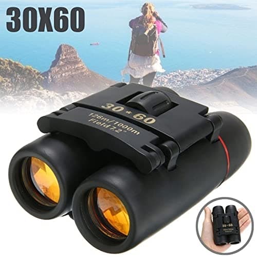 30x60 Portable Mini Binoculars, Wide View Angle Folding Binoculars Telescope with Low Light Night Vision for Outdoor Bird Watching Camping Hiking Traveling — view 2