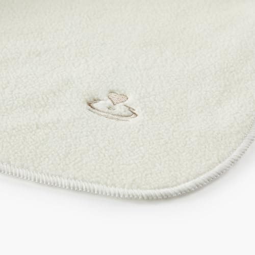 Myga Reversible Fleece Yoga Blanket - Soft, Warm & Lightweight Blanket for Yoga, Meditation and Relaxation - Machine Washable & Cozy Throw for Home & Travel - Large, 200cm x 145cm (Cream) — view 6