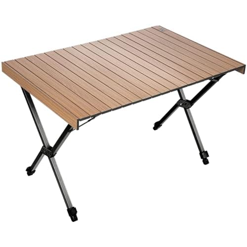 TIMBER RIDGE Roll up Camping Table That Fold up Height Adjustable 108x71cm