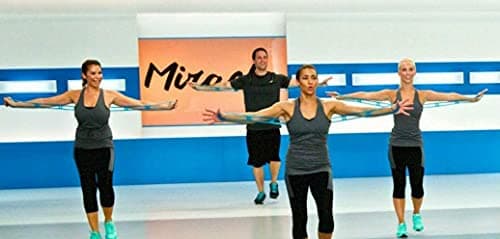 7 Ring Stretch Resistance Exercise Band - Miracle Miles Band, Yoga Stretching, Arm, Shoulders Foot, Leg Butt Fitness Home Gym Physical Therapy Band (Turquoise) — view 4