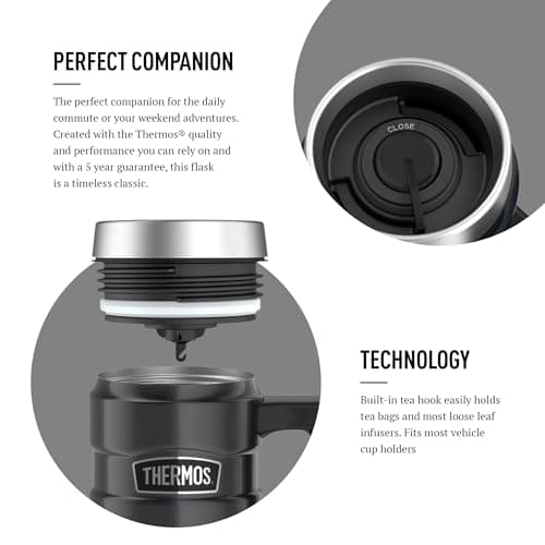 Thermos Stainless King Gun Metal Travel Mug (470ml) 7h Hot | 18h Cold — view 4