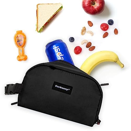 Cerbonny Small Cooler Bag, Small Lunch Bag with Ice Packs, Black — view 4