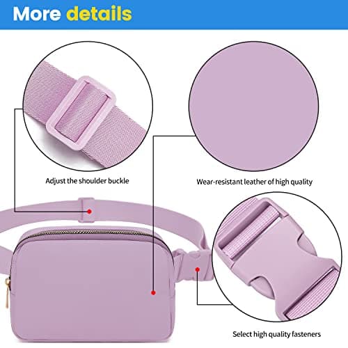 Invool Bum Bag for Women Men, Fanny Pack with Adjustable Straps Crossbody Fashion Waist Pack, Running Belt Bag for Travel Workout Cycling Hiking — view 3