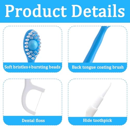 24 Pcs Disposable Toothbrush, Mini Toothbrush and Toothpaste, Portable Travel Toothbrushes, Individually Wrapped Dental Hygiene Kit for Long Flights, Camping, and Office Commuting — view 3