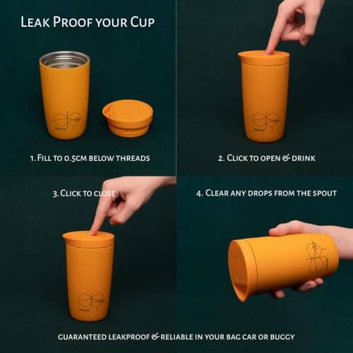 Perevor 1 360ml Coffee Travel Mug - Insulated, Leakproof - Sunset Gold — view 5