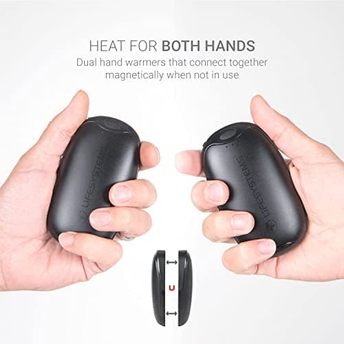 Lifesystems Rechargeable Dual-Palm Hand Warmer with 2 x 5000mAh Power Bank — view 3