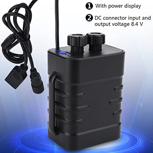 POENVFPO Battery Case, Battery Charger Box Waterproof Battery Pack with DC and USB Connectors for Bicycle Lamp and Smartphone — view 6