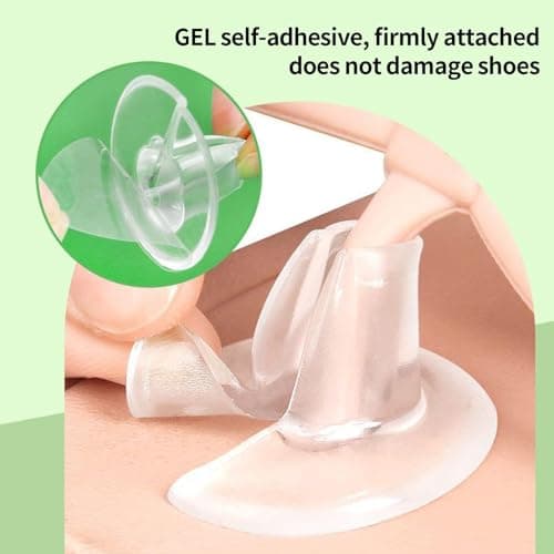 Sandal Toe Protector 2 Pair,Thong Protective Toe Cushion,Adhesives Gel Shoe Pad Anti-Slip Shock Absorption Invisible Slim Inserts, for Outdoors Beach Casual Daily Sports Travel — view 5