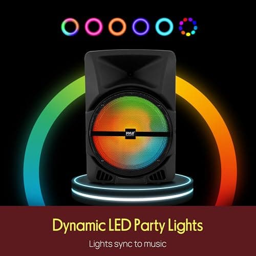 Pyle Bluetooth PA Speaker System, 12" Subwoofer, Indoor/Outdoor, 1200W — view 4