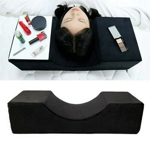 ausuky Eyelash Extension Special Pillow Grafted Salon Lash U Shaped Pillow Shelf Pads (White Leather) — view 2