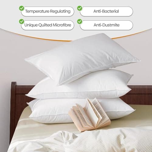 Oliver Bedding Pillows 8 Pack, Breathable Soft Poly Cotton Hotel Pillows — view 5
