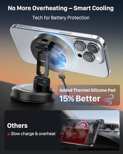 YOSH for Magsafe Car Mount Charger, 15W Wireless Car Charger for Dashboard — view 2
