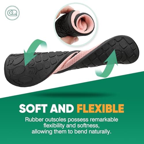 gitzing Water Shoes for Women Men Beach Quick-Dry Swim Aqua Socks Breathable Barefoot Shoes for Beach Surfing Driving Pool Yoga Travel(Pink,39 EU/6 UK) — view 6