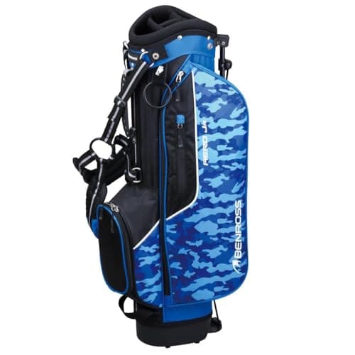 Benross Junior Aero Golf Stand Bag Age 9‑12 – Lightweight Kids Golf Bag with Stand, 4‑Way Divider, Dual Padded Straps & Rain Hood – Blue — view 4