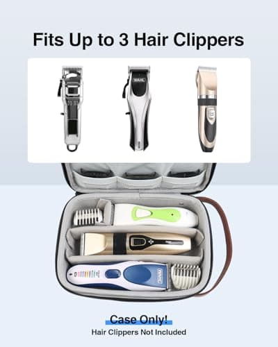 Luxtude Hair Trimmer Bag for Travel, EVA Haircut Barber Supplies Organiser Bags, Trimmer Storage Holder for Choice/Hatteker/Oneisal/Andis Grooming (Case Only) — view 3