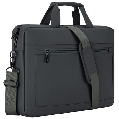 HEDUGO Laptop Bag Case 15.6 16 17 Inch Waterproof Computer Sleeve Messenger Bag with Adjustable Shoulder Strap Unisex Briefcase Carry Case for Work School Travel,Fit 15.6 to 17 Inch Laptops